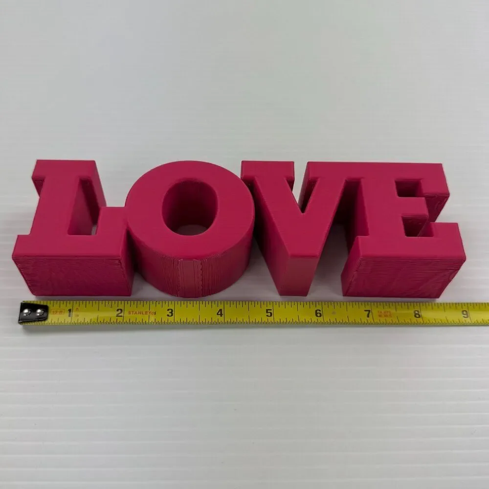 LOVE Pencil Holder Desk Decor | 3D Printed Gift